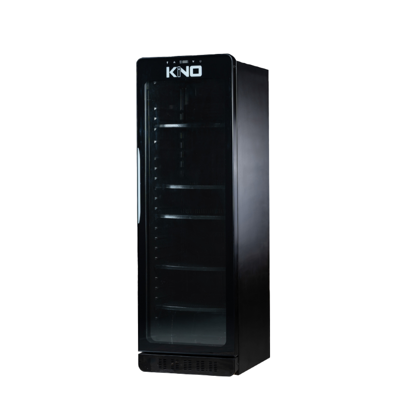یخچال ویترینی۶۰ سانت بدنه مشکی کینو